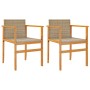 Garden chairs 2 pcs solid wood and beige synthetic rattan by , Garden chairs - Ref: Foro24-368710, Price: 117,24 €, Discount: %