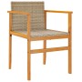 Garden chairs 2 pcs solid wood and beige synthetic rattan by , Garden chairs - Ref: Foro24-368710, Price: 117,24 €, Discount: %