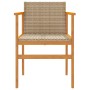 Garden chairs 2 pcs solid wood and beige synthetic rattan by , Garden chairs - Ref: Foro24-368710, Price: 117,24 €, Discount: %