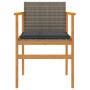 Garden chairs and cushions 2 pcs gray PE rattan and solid wood by , Garden chairs - Ref: Foro24-368712, Price: 138,97 €, Disc...