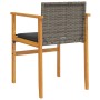 Garden chairs and cushions 2 pcs gray PE rattan and solid wood by , Garden chairs - Ref: Foro24-368712, Price: 138,97 €, Disc...