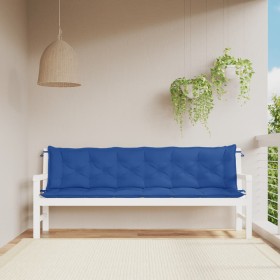 Garden Bench Cushions 2 Pcs Blue Oxford Fabric 200x50x7 cm by , Cushions for chairs and sofas - Ref: Foro24-361745, Price: 69...