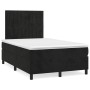 Box spring bed with mattress and LED black velvet 120x190 cm by , Beds and slatted bases - Ref: Foro24-3270325, Price: 430,99...