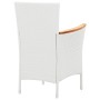 Conjunto de comedor de jardín 9 piezas ratán sintético blanco de vidaXL, Conjuntos de jardín - Ref: Foro24-45980, Precio: 445...