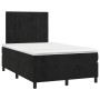 Cama box spring con colchón y LED terciopelo negro 120x190 cm de , Camas y somieres - Ref: Foro24-3270325, Precio: 415,42 €, ...