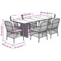 7-piece garden dining set with beige synthetic rattan cushions by , Garden sets - Ref: Foro24-3212064, Price: 757,42 €, Disco...