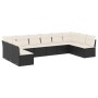 Set de sofás de jardín 10 pzas cojines ratán sintético negro de , Conjuntos de jardín - Ref: Foro24-3249925, Precio: 568,29 €...