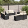 Set de sofás de jardín 12 piezas cojines ratán sintético negro de , Sofás modulares de exterior - Ref: Foro24-3251103, Precio...