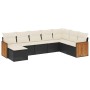 8-teiliges Gartensofa-Set und schwarze synthetische Rattankissen von , Gartensets - Ref: Foro24-3260327, Preis: 497,29 €, Rab...