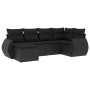 6-teiliges Gartensofa-Set und schwarze synthetische Rattankissen von , Gartensets - Ref: Foro24-3253992, Preis: 420,56 €, Rab...