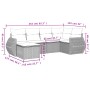 6-teiliges Gartensofa-Set und schwarze synthetische Rattankissen von , Gartensets - Ref: Foro24-3253992, Preis: 420,56 €, Rab...