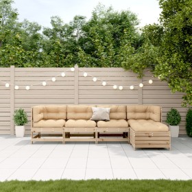 5-piece garden furniture set with solid pine wood cushions by , Garden sets - Ref: Foro24-3250840, Price: 485,99 €, Discount: %