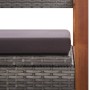 Gray acacia wood synthetic rattan storage bench 115 cm by vidaXL, garden benches - Ref: Foro24-46011, Price: 201,71 €, Discou...