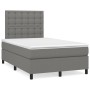 Box spring bed with dark gray fabric mattress 120x190 cm by , Beds and slatted bases - Ref: Foro24-3269910, Price: 406,99 €, ...