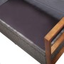 Gray acacia wood synthetic rattan storage bench 115 cm by vidaXL, garden benches - Ref: Foro24-46011, Price: 201,71 €, Discou...