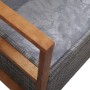 Gray acacia wood synthetic rattan storage bench 115 cm by vidaXL, garden benches - Ref: Foro24-46011, Price: 201,71 €, Discou...