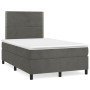 Box spring bed with dark gray velvet mattress 120x190 cm by , Beds and slatted bases - Ref: Foro24-3269990, Price: 403,80 €, ...