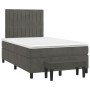 Box spring bed with dark gray velvet mattress 120x190 cm by , Beds and slatted bases - Ref: Foro24-3270482, Price: 441,76 €, ...