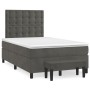 Box spring bed with dark gray velvet mattress 120x190 cm by , Beds and slatted bases - Ref: Foro24-3270494, Price: 437,09 €, ...