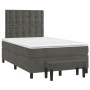 Cama box spring con colchón terciopelo gris oscuro 120x190 cm de , Camas y somieres - Ref: Foro24-3270494, Precio: 437,09 €, ...