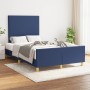 Bed frame with blue fabric headboard 120x190 cm by , Beds and slatted bases - Ref: Foro24-3270505, Price: 169,99 €, Discount: %