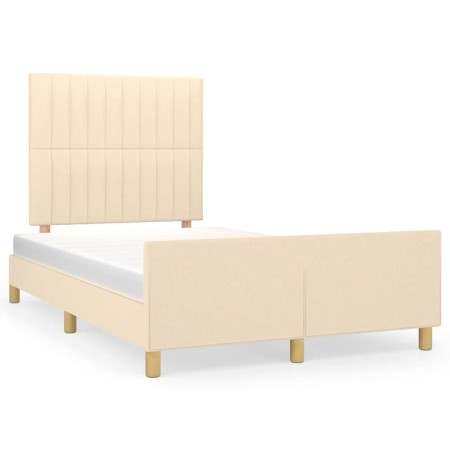 Estructura de cama con cabecero tela crema 120x190 cm | Foro24 | Onlineshop