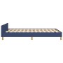 Estructura de cama con cabecero tela azul 120x190 cm de , Camas y somieres - Ref: Foro24-3270547, Precio: 168,63 €, Descuento: %