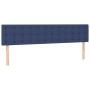 Estructura de cama con cabecero tela azul 120x190 cm de , Camas y somieres - Ref: Foro24-3270547, Precio: 168,63 €, Descuento: %