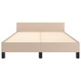 Estructura cama y cabecero cuero sintético capuchino 120x190 cm de , Camas y somieres - Ref: Foro24-3270553, Precio: 170,26 €...