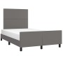 Estructura cama con cabecero cuero sintético gris 120x190 cm de , Camas y somieres - Ref: Foro24-3270558, Precio: 173,99 €, D...