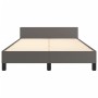 Estructura cama con cabecero cuero sintético gris 120x190 cm de , Camas y somieres - Ref: Foro24-3270558, Precio: 173,99 €, D...