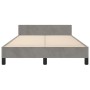 Estructura cama con cabecero terciopelo gris claro 120x190 cm de , Camas y somieres - Ref: Foro24-3270566, Precio: 169,36 €, ...