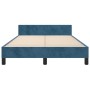 Estructura cama con cabecero terciopelo azul oscuro 120x190 cm de , Camas y somieres - Ref: Foro24-3270570, Precio: 166,25 €,...