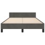 Estructura cama con cabecero terciopelo gris oscuro 120x190 cm de , Camas y somieres - Ref: Foro24-3270579, Precio: 168,82 €,...