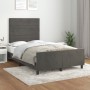 Dark gray velvet bed frame with headboard 120x190 cm by , Beds and slatted bases - Ref: Foro24-3270585, Price: 170,05 €, Disc...