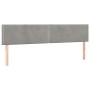 Bed frame with light gray velvet headboard 120x190 cm by , Beds and slatted bases - Ref: Foro24-3270572, Price: 163,27 €, Dis...