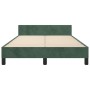 Estructura cama con cabecero terciopelo verde oscuro 120x190 cm