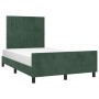 Dark green velvet bed frame with headboard 120x190 cm by , Beds and slatted bases - Ref: Foro24-3270593, Price: 165,99 €, Dis...