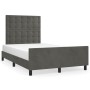 Estructura cama con cabecero terciopelo gris oscuro 120x190 cm de , Camas y somieres - Ref: Foro24-3270603, Precio: 166,57 €,...