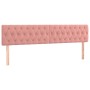 Pink velvet bed frame with headboard 120x190 cm by , Beds and slatted bases - Ref: Foro24-3270601, Price: 184,99 €, Discount: %