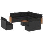 Gartensofa-Set 12-teilig mit schwarzen synthetischen Rattankissen von , Gartensets - Ref: Foro24-3260172, Preis: 731,17 €, Ra...