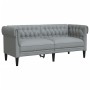 Sofá Chesterfield de 2 plazas tela gris claro de , Sofás - Ref: Foro24-372547, Precio: 263,78 €, Descuento: %