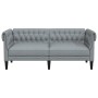 Sofá Chesterfield de 2 plazas tela gris claro de , Sofás - Ref: Foro24-372547, Precio: 263,78 €, Descuento: %