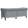 Sofá Chesterfield de 2 plazas tela gris claro de , Sofás - Ref: Foro24-372547, Precio: 263,78 €, Descuento: %