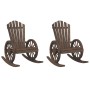 Adirondack Schaukelstühle 2 Stück aus massivem Tannenholz von , Gartenstühle - Ref: Foro24-3207120, Preis: 313,03 €, Rabatt: %