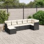 7-teiliges Garten-Essset und schwarze Kissen aus synthetischem Rattan von , Gartensets - Ref: Foro24-3263192, Preis: 458,19 €...