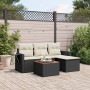 5-teiliges Gartenmöbel-Set und schwarze synthetische Rattankissen von , Gartensets - Ref: Foro24-3256861, Preis: 323,02 €, Ra...