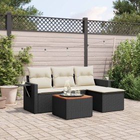 5-piece garden furniture set and black synthetic rattan cushions by , Garden sets - Ref: Foro24-3256861, Price: 323,43 €, Dis...