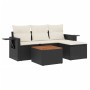 5-piece garden furniture set and black synthetic rattan cushions by , Garden sets - Ref: Foro24-3256861, Price: 323,02 €, Dis...