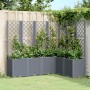 Planter with gray PP trellis 160x120x140 cm by , Pots and planters - Ref: Foro24-367876, Price: 233,43 €, Discount: %